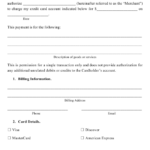 Credit Card Authorization Form Download Printable PDF Templateroller