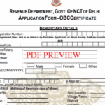 Delhi Application Form PDF