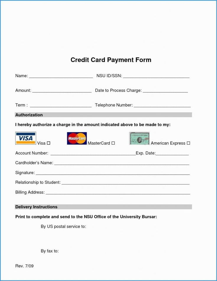 Free Credit Card Authorization Form Template Word Luxury Processing Web