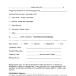 Hotel Credit Card Authorization Form Template CUMED ORG