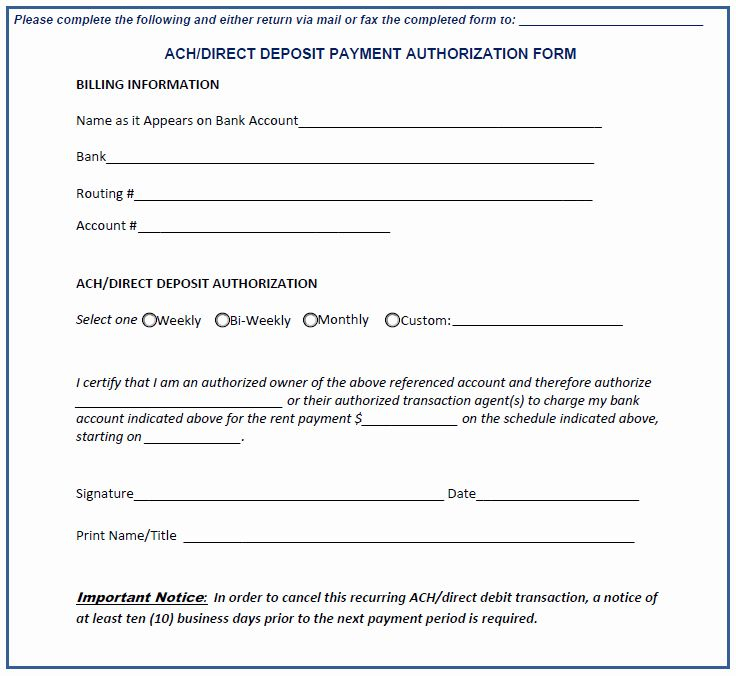 Payment Authorization Form Template New Credit Card Authorization