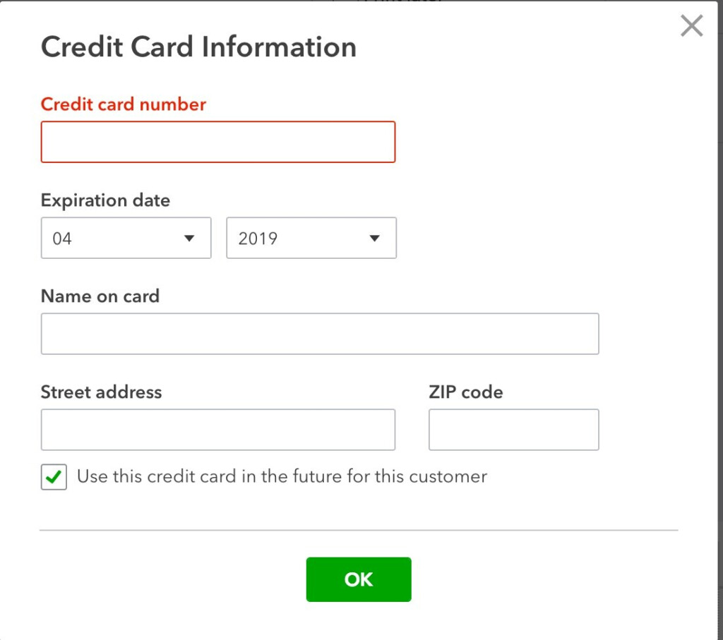 Solved How Do I Get QBO To Generate A Credit Card Authori 