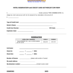 17 Credit Card Authorization Form Hotel Free To Edit Download