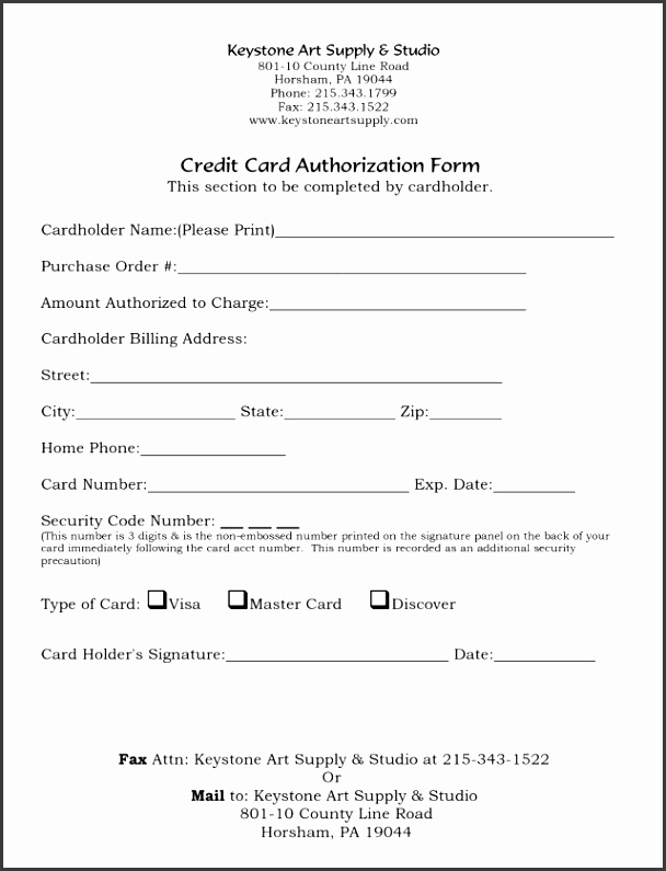 8 Credit Card Processing Form Template SampleTemplatess