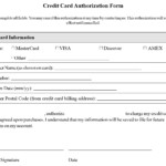 Credit Card Authorization Form Templates Download