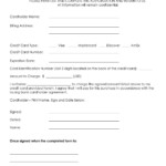 Credit Card Authorization Forms From Service Related Generic