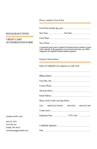 FREE 30 Restaurant Forms In PDF MS Word