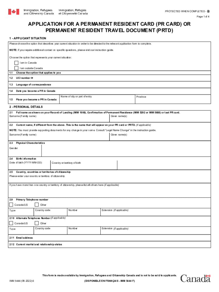 Get Canada IMM 5444 E Form And Fill It Out In November 2022 Pdffiller