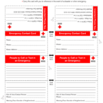 Printable Emergency Card Template Fill Online Printable Fillable