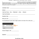The UPS Store 3155 Credit Card Authorization Form Fill And Sign