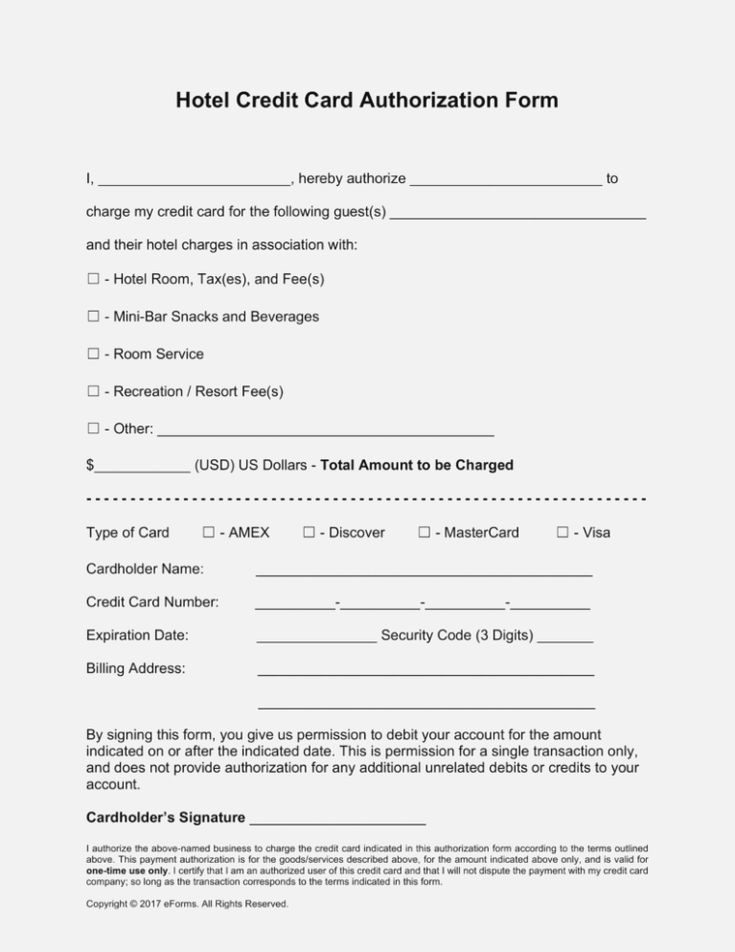 Credit Card Authorisation Form Template Australia New Throughout 