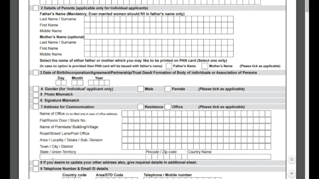 Form 49aa Pan Application Pdf Engprinter