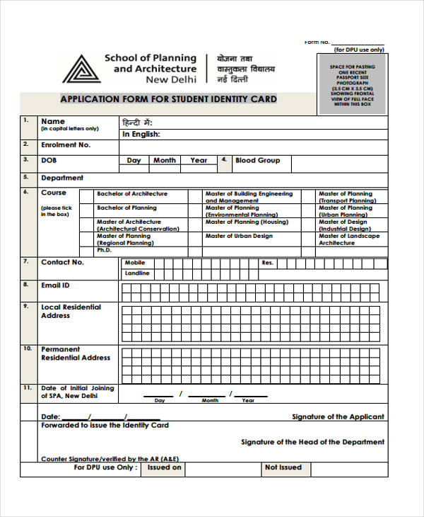 FREE 40 Student Application Forms In PDF