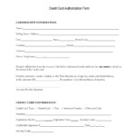 Free Credit Card Form Template Free Printable Templates