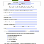 Free Marriott Credit Card Authorization Form PDF