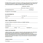 Free One 1 Time Credit Card Payment Authorization Form PDF Word