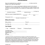Free One 1 Time Credit Card Payment Authorization Form Word PDF