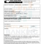 Karur Vysya Bank KVB ATM Card Application Form PDF Download